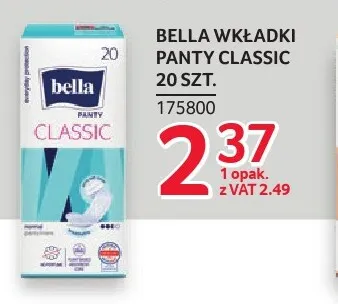 Wkładki Panty Classic 20 szt. Bella promocja w Selgros