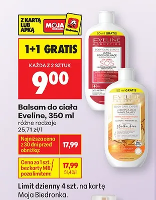 Balsam do ciała Eveline Ujędrniająco Nawilżający promocja w Biedronka