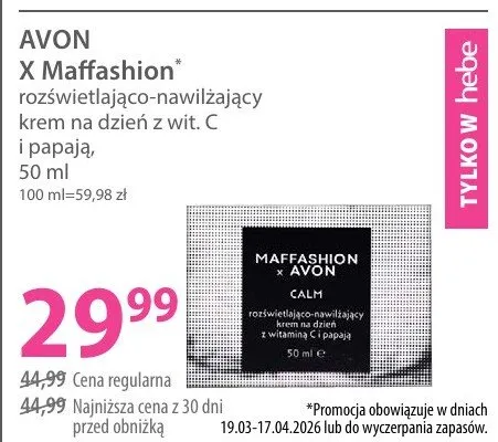 Rozświetlająco-nawilżający krem na dzień z wit. C i papają promocja w Hebe