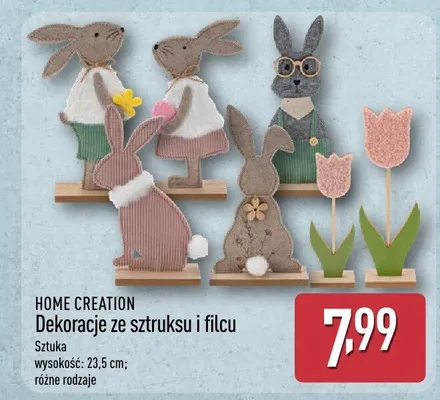 Dekoracje ze sztuksu i filcu promocja w Aldi