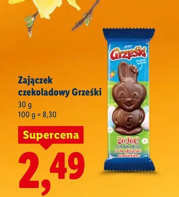 Zając czekoladowy Grzeski promocja w Lidl