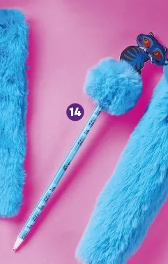 Długopis z pomponem 35 cm niebieski tusz Netflix K-POP Demon Hunters promocja w Biedronka