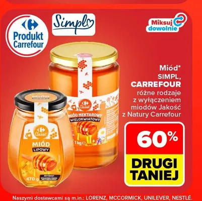 Miód Simpl Carrefour promocja w Carrefour Market