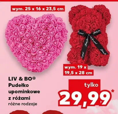 Pudełko upominkowe z różami różne rodzaje promocja w Kaufland