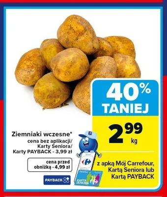 Ziemniaki wczesne promocja w Carrefour