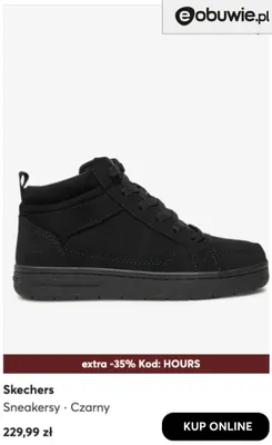 Sneakersy czarny Skechers promocja w eobuwie.pl