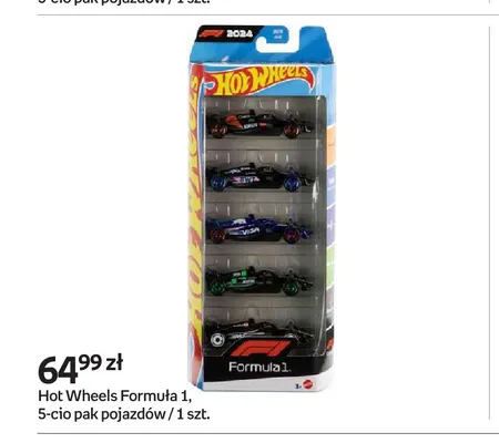 Pojazdy Formuła 1 5-pak Hot Wheels promocja w Empik