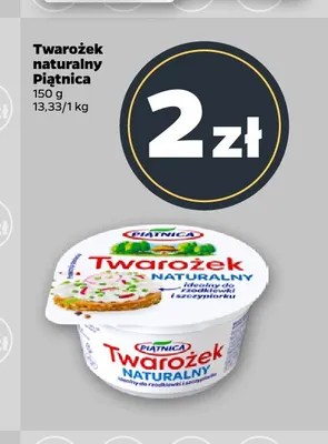 Twarożek naturalny Piątnica promocja w Netto