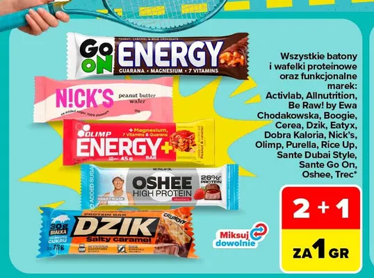 Baton Oshee High Protein strawberry promocja w Carrefour