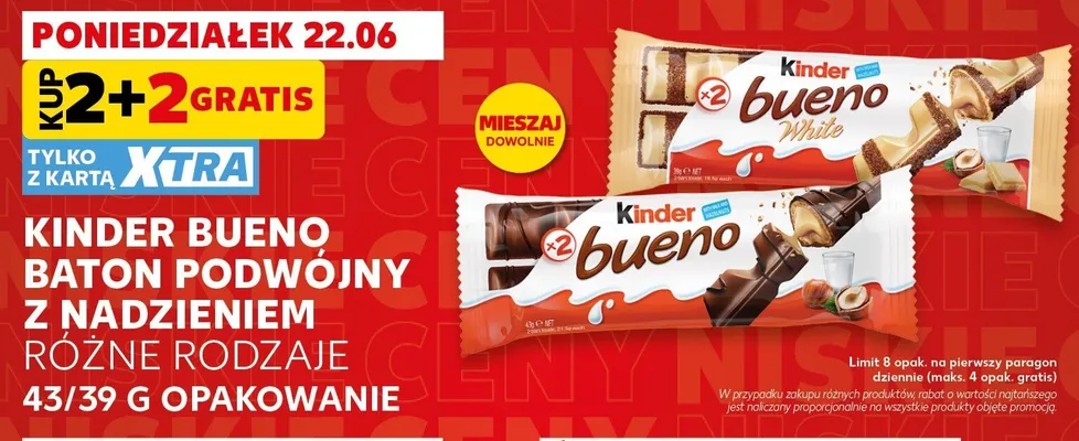 Baton Kinder Bueno promocja w Kaufland