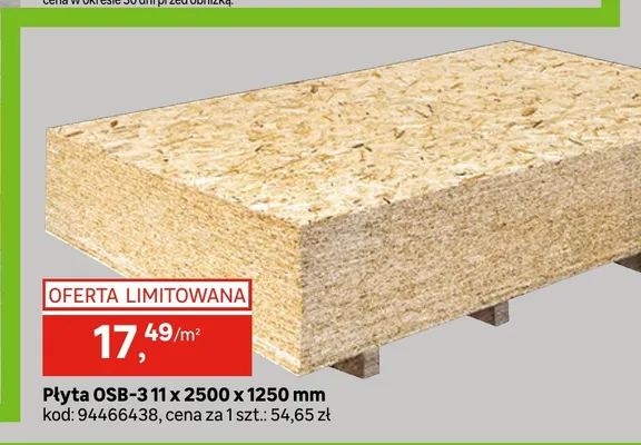 Płyta OSB-3 11x2500x1250 mm promocja w Leroy Merlin
