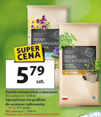 Ziemia uniwersalna z nawozem promocja w Auchan