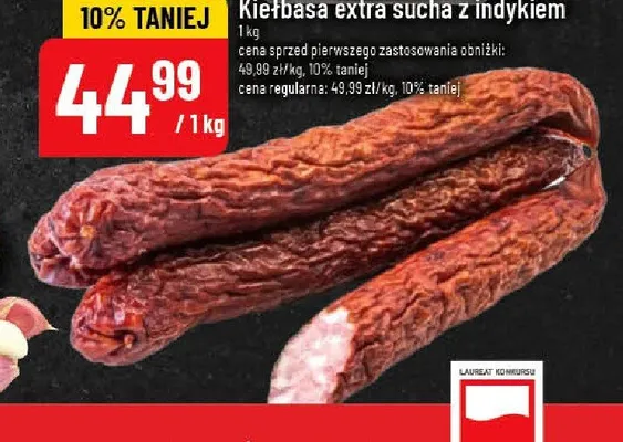 Kiełbasa extra sucha z indykiem promocja w POLOmarket