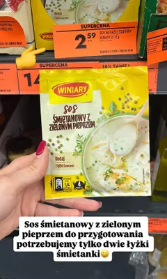 Sos śmietanowy z zielonym pieprzem promocja w Biedronka