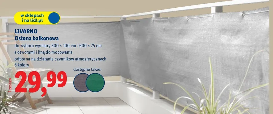 Osłona balkonowa promocja w Lidl