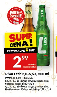 Piwo Lech Pils 5,5% promocja w Twój Market