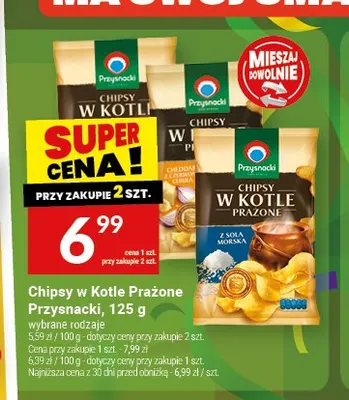 Chipsy w Kotle Prażone Przysnacki Z solą morską promocja w Twój Market