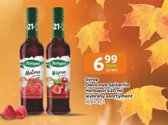 Syrop Owocowa Spiżarnia wiśnia Herbapol promocja w Społem Częstochowa