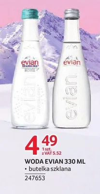 Woda Evian butelka szklana promocja w Selgros