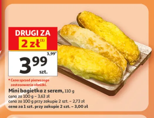 Mini bagietka z serem promocja w Auchan