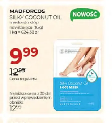 Maska do stóp nawilżająca Silky Coconut Oil Madforcos promocja w Drogerie Jawa