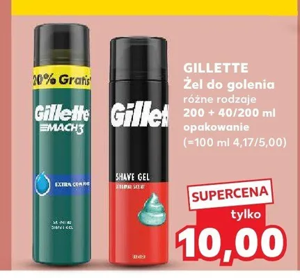 Żel do golenia Gillette Sensitive promocja w Kaufland
