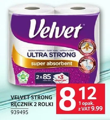 Ręcznik papierowy Velvet Strong 2 rolki promocja w Selgros
