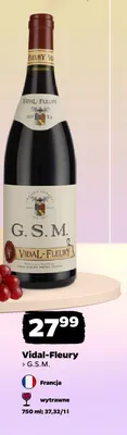 Wino czerwone Vidal-Fleury G.S.M. francuskie wytrawne promocja w Netto