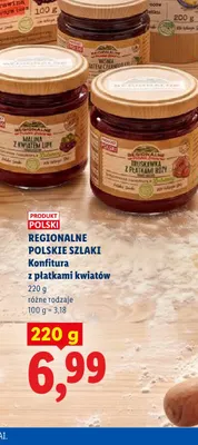Konfitura malina z kwiatem lipy Regionalne Polskie Szlaki promocja w Lidl