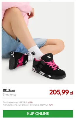 Sneakersy DC Shoes promocja w eobuwie.pl