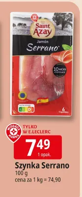Szynka Serrano Saint Azay promocja w Leclerc