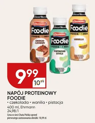 Napój proteinowy Foodie czekolada, wanilia, pistacja promocja w Chata Polska