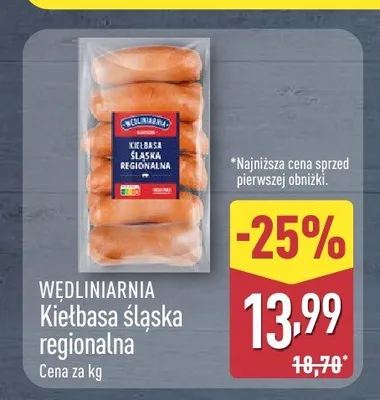 Kiełbasa śląska Nasza wędzarnia carrefour promocja w Aldi