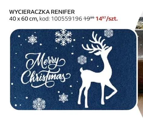 Wycieraczka Renifer 40x60 cm promocja w Komfort
