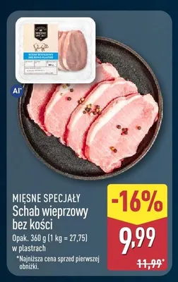 Schab wieprzowy bez kości Mięsne Specjały promocja w Aldi