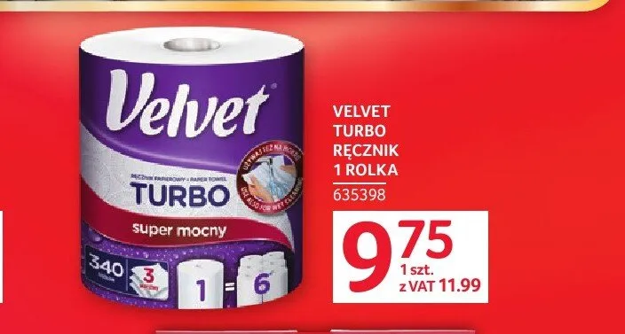 Ręcznik papierowy Velvet Turbo promocja w Selgros