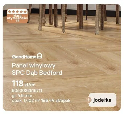 Panel winylowy SPC Dąb Bedford GoodHome jodełka 4,5mm promocja w Castorama