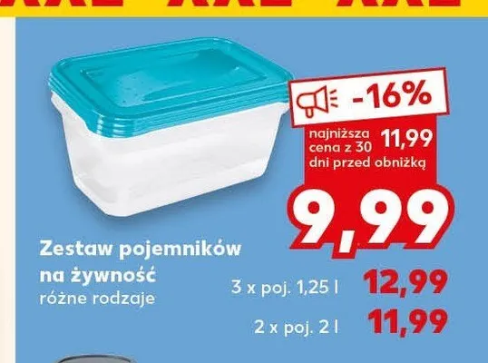 Zestaw pojemników na żywność 2-pak 2 l promocja w Kaufland
