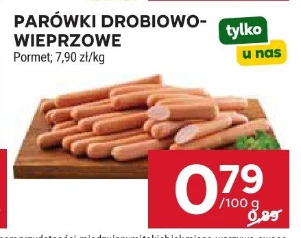 Parówki drobiowo-wieprzowe Pormet promocja w Stokrotka