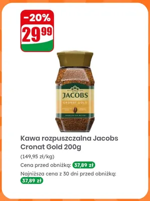 Kawa rozpuszczalna Jacobs Cronat Gold promocja w Dino