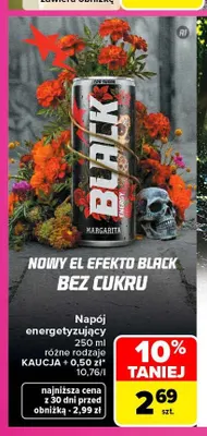 Napój energetyzujący Black promocja w Carrefour