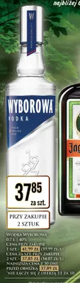 Wódka Wyborowa 40% promocja w Dino