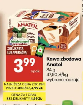 Kawa zbożowa Anatol promocja w Delikatesy Centrum
