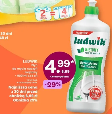 Płyn do mycia naczyń Ludwik miętowy promocja w Frisco
