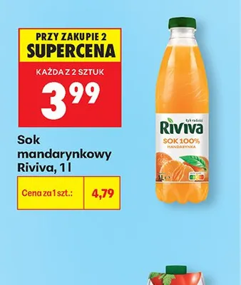 Sok mandarynkowy Riviva promocja w Biedronka