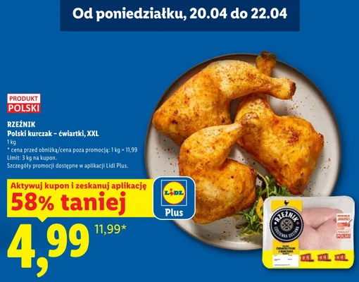 Kurczak polski - ćwiartki, XXL promocja w Lidl