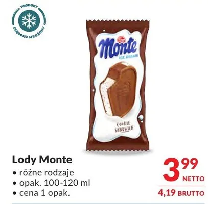 Lody Monte promocja w Makro