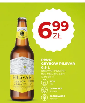 Piwo Grybów Pilsvar promocja w Duży Ben