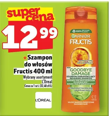 Szampon do włosów Fructis 400 ml promocja w TOPAZ