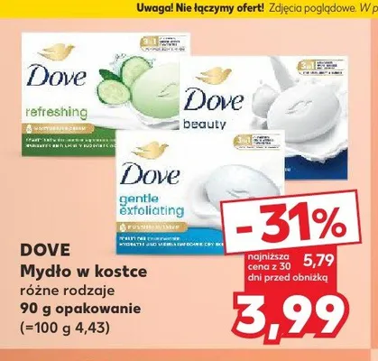 Mydło w kostce Dove refreshing promocja w Kaufland